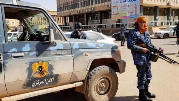 Forces loyal to Libyan strongman Khalifa Haftar patrol in downtown Sebha
