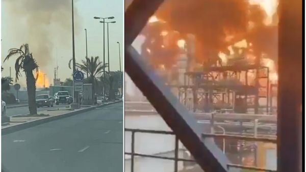 انفجار مصفاة الأحمدي النفطية 