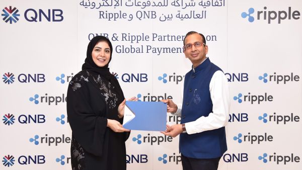QNB  و Ripple يعلنان شراكتهما لتعزيز خدمات الدفع الدولي