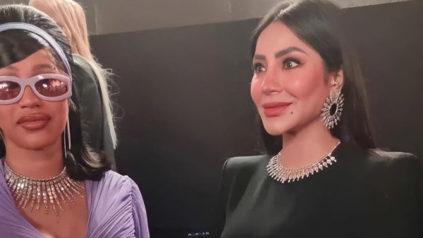 Uncomfortable Reaction from Lojain Omran When Meeting Cardi B in Paris.. Watch