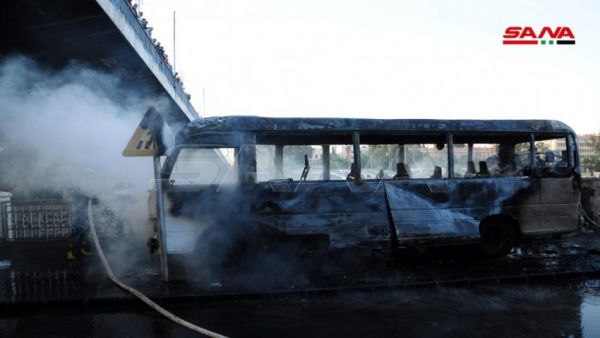 تفجير عبوتين ناسفتين بحافلة للجيش السوري