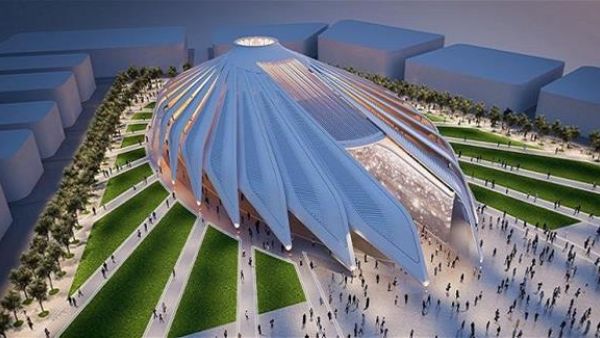 جاء جناح الإمارات بتصميم على شكل صقر، ويقع جناح الإمارات في قلب إكسبو2020 دبي بالقرب من ساحة الوصل حيث أنه يشكل قلب المعرض. 