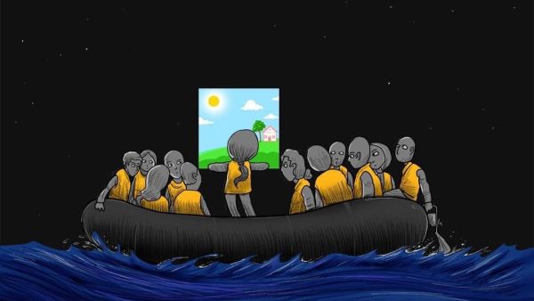 Syrian-Palestinian cartoonist Hani Abbas has created seven images