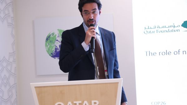 خبير في الاستدامة بمؤسسة قطر يُشدد على "دور المؤسسات غير الربحية في التصدي لتغير المناخ" خلال مؤتمر الأطراف 26