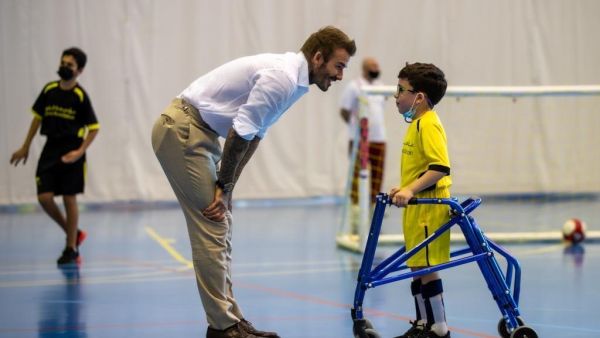 During the event David Beckham Meets QF’s Ability Friendly Program Children