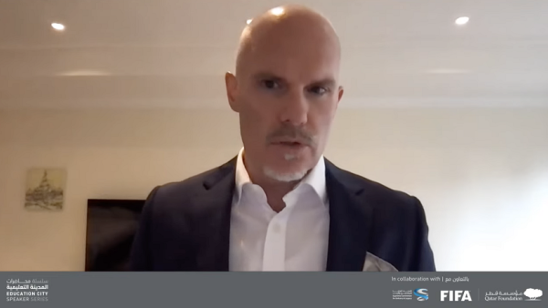 رئيس الإتحاد الدولي لكرة القدم يؤكد: "الاستعدادات لبطولة كأس العالم FIFA قطر 2022™هي الأفضل على الإطلاق" خلال مشاركته في سلسلة محاضرات المدينة التعليمية التابعة لمؤسسة قطر
