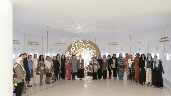 During the event Al Hamra Real Estate Co. Hosts Diplomatic Womens Committee to A Journey Through Its Exclusive Exhibition تبصر(Tabasser)