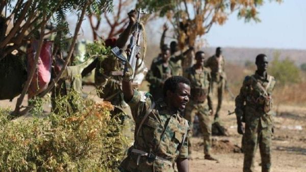 قوات سودانية على الحدود مع اثيوبيا