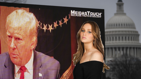 Donald Trump and Jennifer Lawrence 