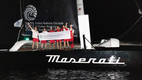 Maserati Multi70 Crosses The Finish Line First In The RORC Transatlantic Race.