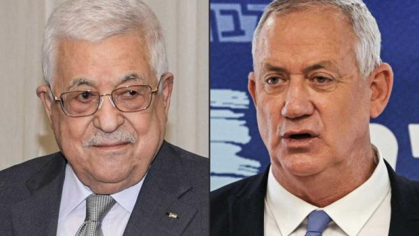 Abbas (L) Gantz