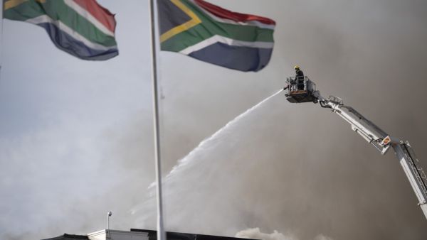 Man accused of setting South African parliament fire faces terrorism charge
