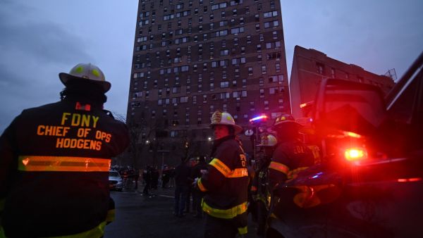More than 200 firefighters with the Fire Department of New York were battling the blaze.
