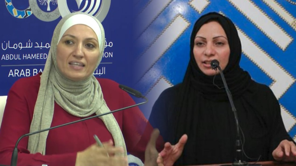 Hala Ahed Deeb (left) and Ebtisam al-Saegh (right)