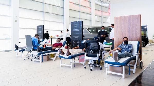 خلال الحدث إنفينيتي من العربية للسيارات تنظم حملة ناجحة للتبرع بالدم