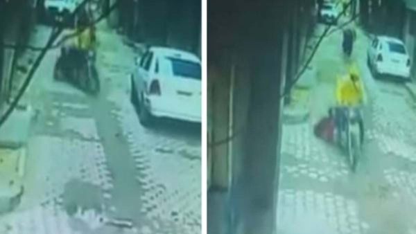 اللص كان يقود دراجة خلال سرقته للفتاة وسحلها في الشارع