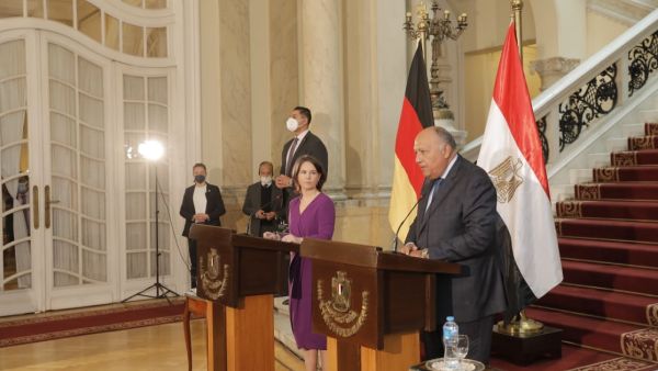  وزير الخارجية المصري، سامح شكري، ونظيرته الألمانية، أنالينا بيربوك