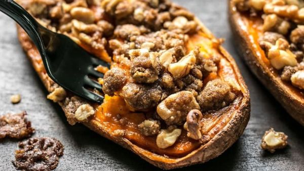 ستريوسيل البطاطا الحلوة بالمكسرات