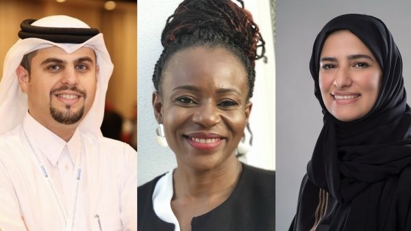 من اليسار: الدكتور أنس حمد، الدكتورة فيليس نافتي والدكتورة منال الزيدان وايل كورنيل للطب - قطر تعقد فعالية تدريبية لتعزيز السلامة الدوائية بين المرضى