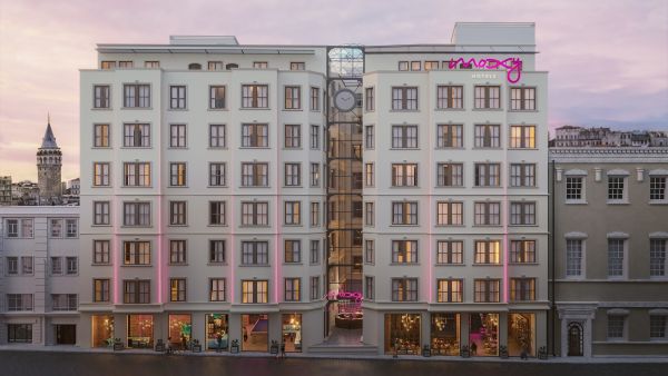Rendering of Moxy Istanbul Beyoglu. Moxy Istanbul Beyoglu is expected to open in 2024 following a complete restoration of the historical Afrikahan building