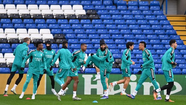 جانب من تدريبات ريال مدريد الاستعدادية لمواجهة تشيلسي
