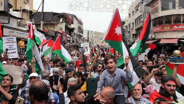 Protest in downtown Amman 