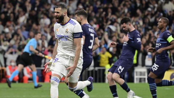 بنزيمة يقود ريال مدريد لنهائي دوري الأبطال (المصدر: أ ف ب)