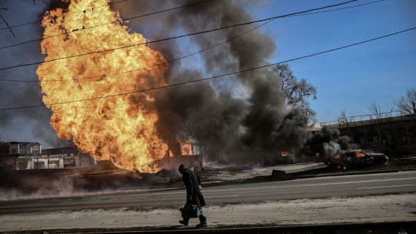 Russian strikes targeting a medical facility in Kharkiv
