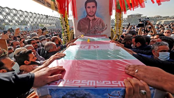 Iranians hold funeral for IRGC member assassinated in Tehran