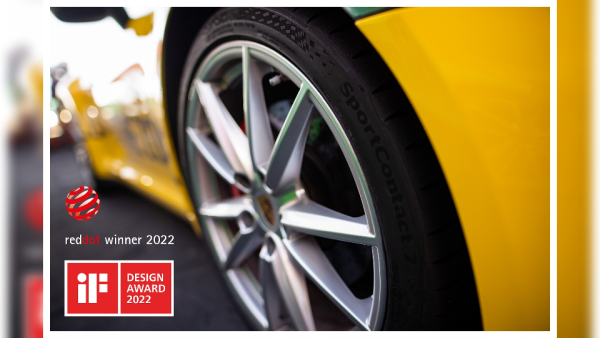 Performance and Aesthetics in One Tyre: Continental SportContact 7 Wins Prestigious Design Awards