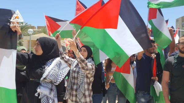 اعلام فلسطينية في جامعة بن غريون