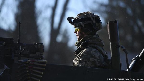 A Ukraine soldier near Kyiv