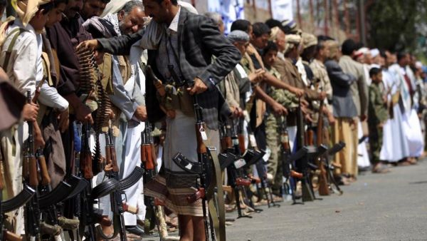 Houthi fighters in Sanaa