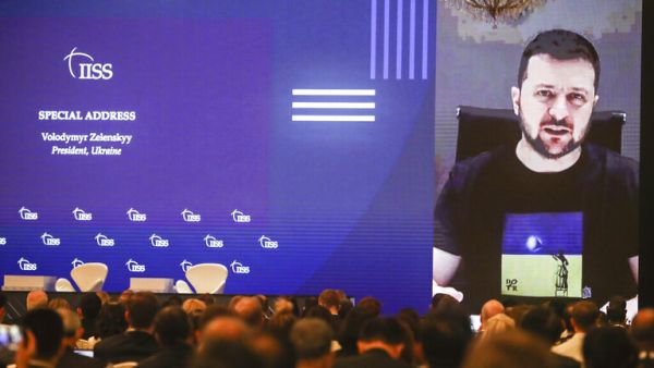 الرئيس الأوكراني، فلاديمير زيلينسكي