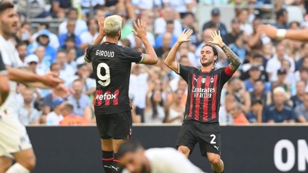 ميلان يتفوق على مرسيليا (المصدر: حساب ميلان الرسمي على تويتر)