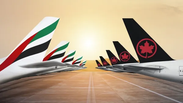 «طيران الإمارات» و«طيران كندا» تُبرمان شراكة استراتيجية لتبادل الرموز