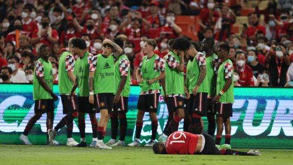 فريق مانشستر يونايتد (المصدر: أ ف ب)