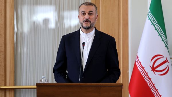Iran's Foreign Minister Hossein Amir-Abdollahian speaks during a joint press conference with his Syrian counterpart in Tehran, on July 20, 2022. (Photo by ATTA KENARE / AFP) prisoner swap