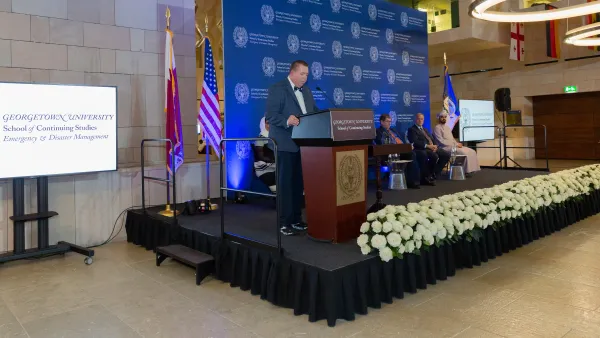 Georgetown Ceremony at QF Celebrates Newest Graduates of the International Executive Master’s in Emergency & Disaster Management