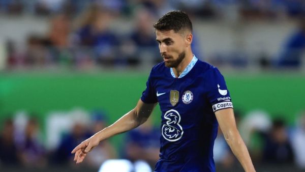 Jorginho of Chelsea on the ball during the Florida Cup match between Chelsea and Arsenal at Camping World Stadium on July 23, 2022 in Orlando, Florida. Sam Greenwood/Getty Images/AFP (Photo by SAM GREENWOOD / GETTY IMAGES NORTH AMERICA / Getty Images via AFP)