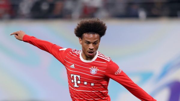 Bayern Munich's German midfielder Leroy Sane plays the ball during the German Supercup football match between RB Leipzig and FC Bayern Munich in Leipzig, on July 30, 2022. (Photo by Ronny Hartmann / AFP)