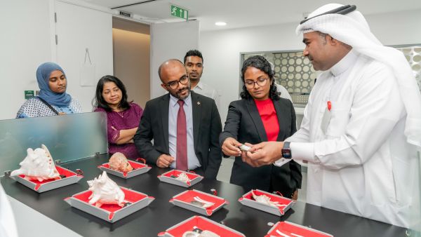 During the event High-Level Maldivian Delegation Visits Bahrain Institute for Pearls and Gemstones (DANAT)