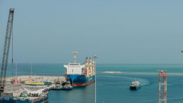 مجموعة موانئ أبوظبي تستقبل أول شحنة دولية في ميناء مغرق