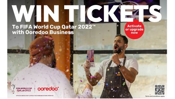 Ooredoo تقدم لعملائها المشتركين في باقاتها التجارية الفرصة لحضور إحدى مباريات بطولة كأس العالم FIFA قطر 2022م 