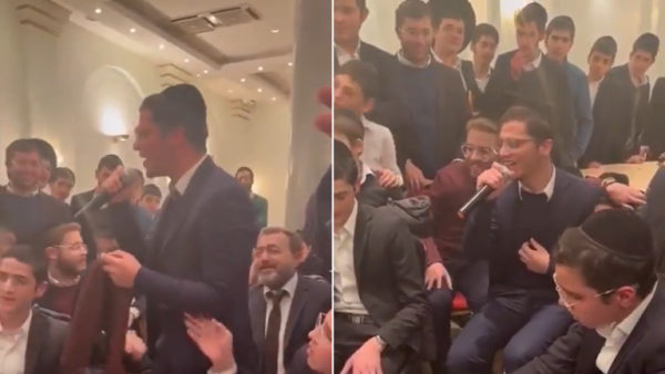 شبان يهود يؤدون أغاني أمام كلثوم داخل كنيس