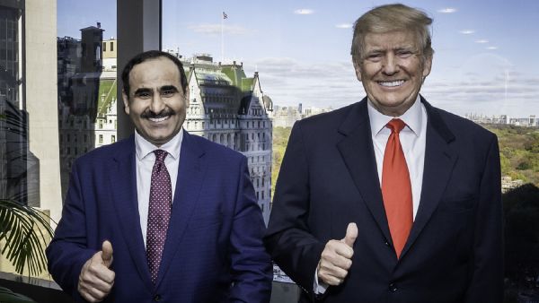 Donald Trump and Yousef Al Shelash.jpg ( Dar Al Arkan introduces Trump signature villas, hotel, and golf course at its hilltop project ‘AIDA’ in Muscat, Oman
