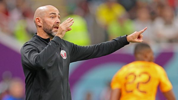 فيليكس سانشيز مدرب منتخب قطر (المصدر: أ ف ب)