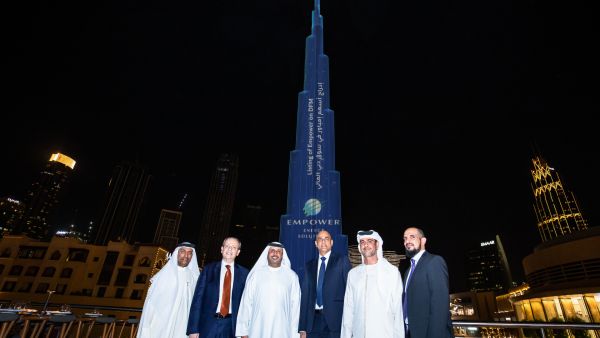 Burj Khalifa celebrates the listing of Empower on the Dubai Financial Market