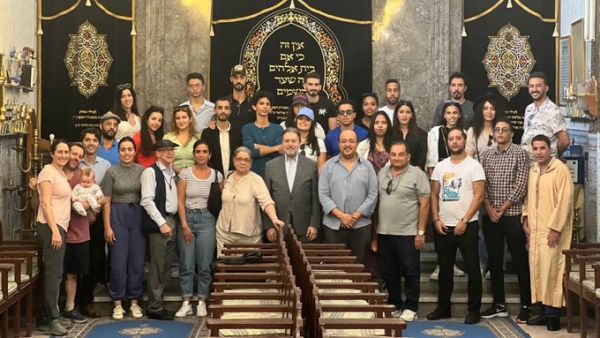 At the synagogue 