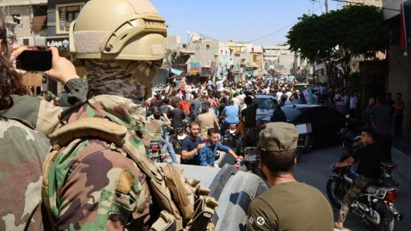 Turkey-backed Syrian fighters protest 